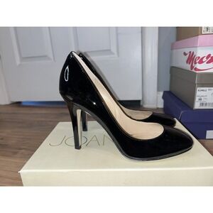 joan and david Pump High Heel Woman Shoes Black Patent Leather Size 9